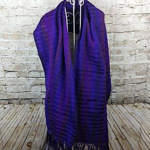 Scarf Purple Fringe